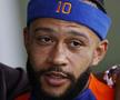 Numărul 10, pe care îl poartă tare mândru și pe bentița albastră Memphis Depay / Foto: Imago