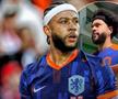 Memphis Depay a marcat cu Austria unicul gol de la Euro 2024, cu bentița albă și codițele împletite / Foto: Imago