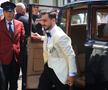 Kira Hagi cu Thomas Ferfelis. Sosirea mirilor la ceremonia religioasă de la biserica Sf. Visarion din București FOTO: Ionuț Iordache (GSP)