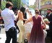 Kira Hagi cu Thomas Ferfelis. Sosirea mirilor la ceremonia religioasă de la biserica Sf. Visarion din București FOTO: Ionuț Iordache (GSP)