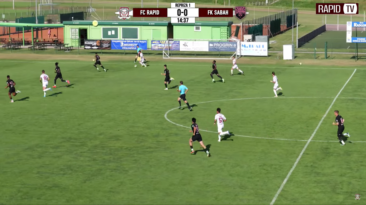 Rapid a remizat cu Sabah FK, în ultimul amical al verii în Slovenia » 4 goluri și mari erori