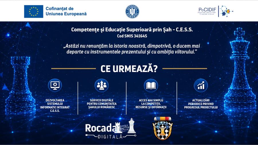 Șahul românesc intră într-o nouă etapă de modernizare. Federația Română de Șah dă startul implementării C.E.S.S.