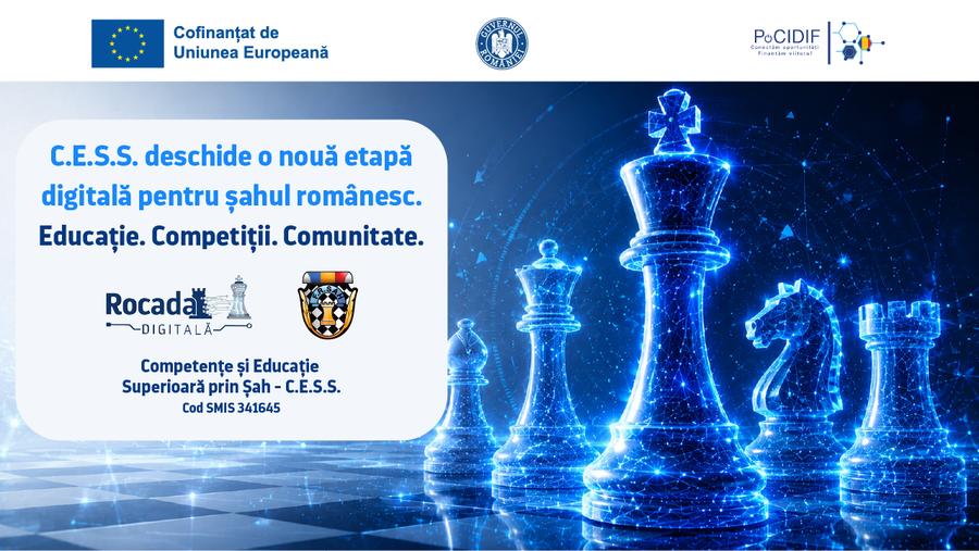 Șahul românesc intră într-o nouă etapă de modernizare. Federația Română de Șah dă startul implementării C.E.S.S.
