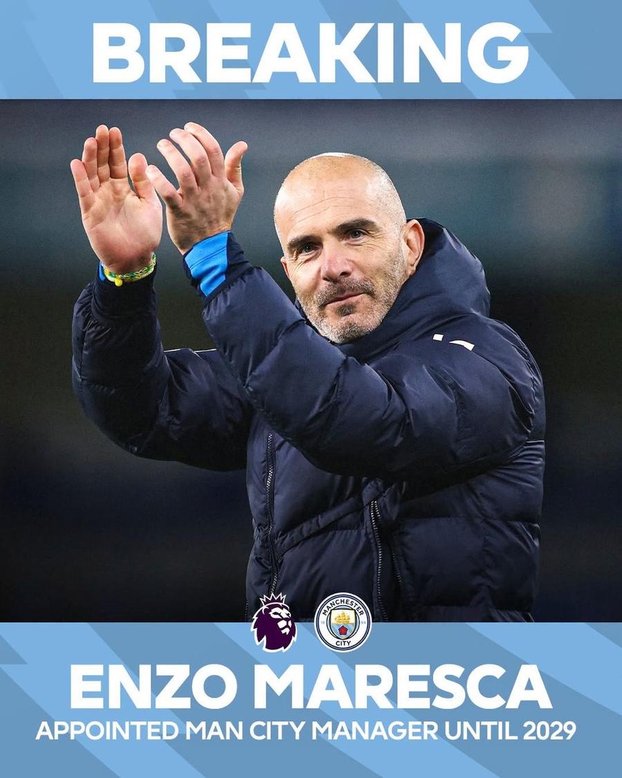 Manchester City l-a prezentat oficial pe Enzo Maresca / Foto: Facebook Premier League Manchester City l-a prezentat oficial pe înlocuitorul lui Pep Guardiola