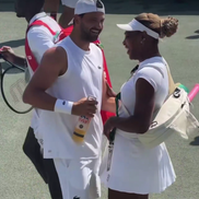 Serena Williams și Grigor Dimitrov / FOTO: Captură X@Wimbledon