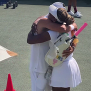 Serena Williams și Grigor Dimitrov / FOTO: Captură X@Wimbledon
