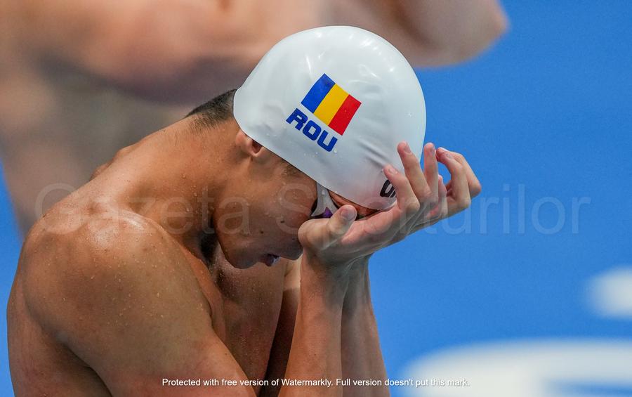David Popovici (16 ani), locul 7 în finala probei de 100m liber / FOTO: Raed Krishan Un atac nedrept