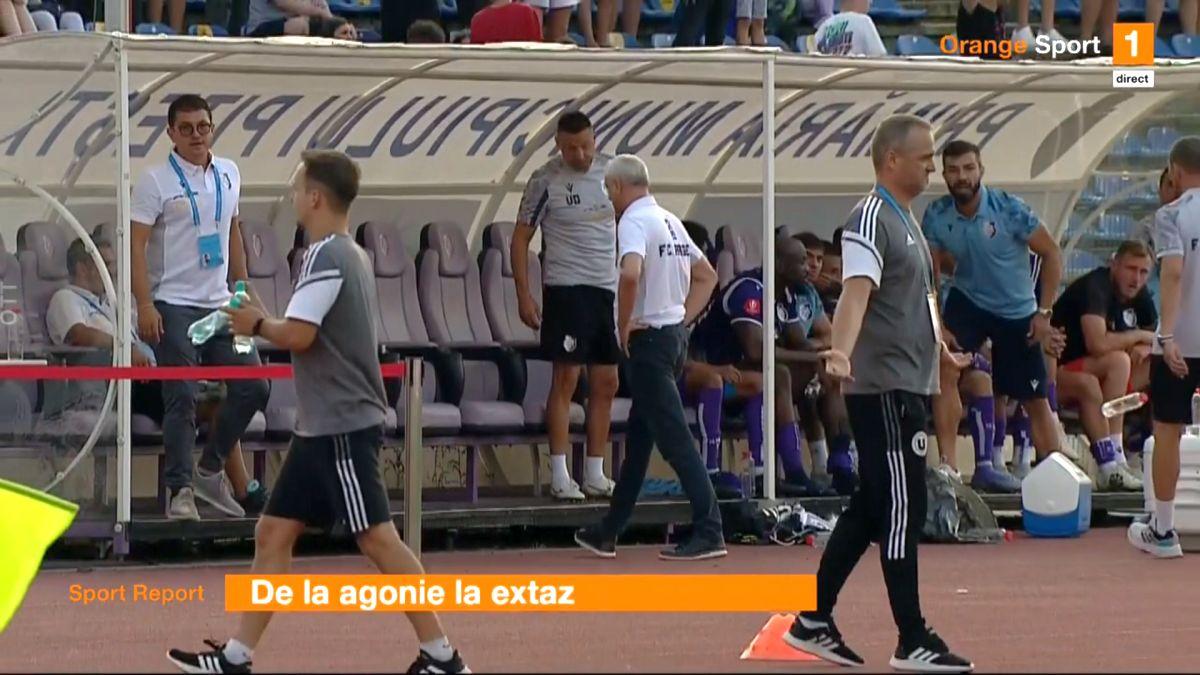 FOTO Conflict Andrei Prepeliță - Erik Lincar în FC Argeș - U Cluj 29.07.2022