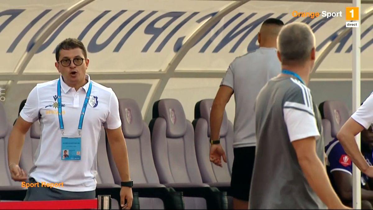 FOTO Conflict Andrei Prepeliță - Erik Lincar în FC Argeș - U Cluj 29.07.2022