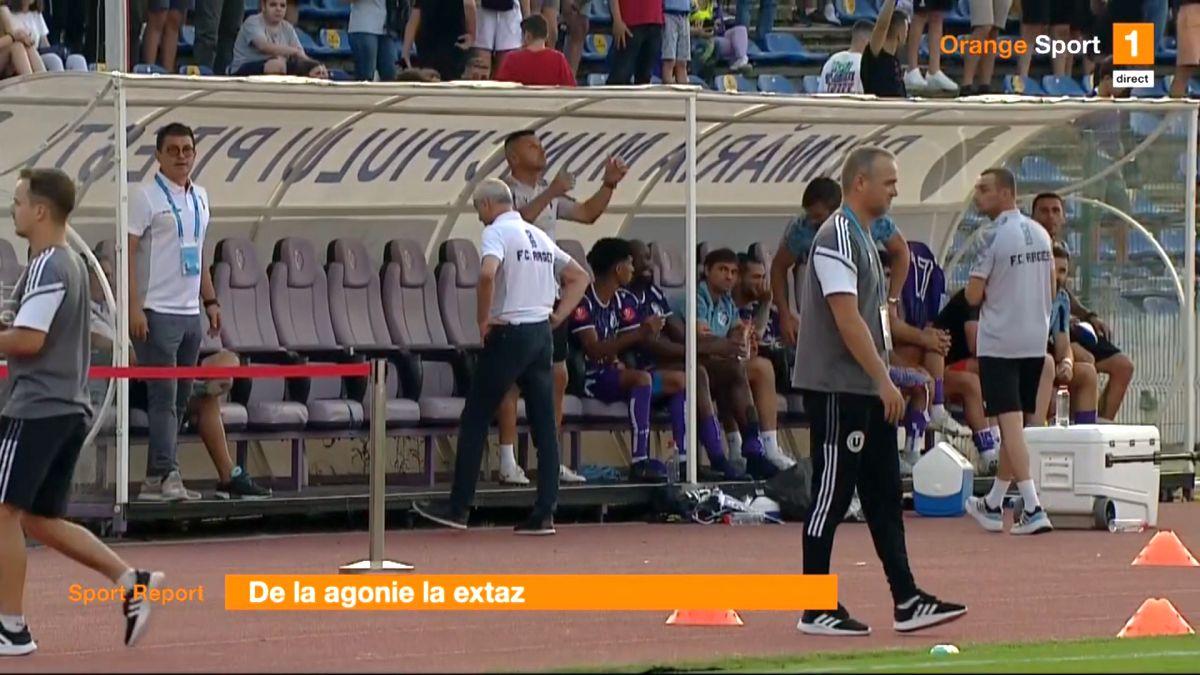 FOTO Conflict Andrei Prepeliță - Erik Lincar în FC Argeș - U Cluj 29.07.2022