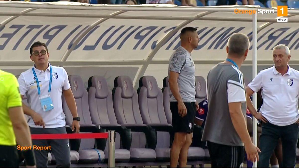 FOTO Conflict Andrei Prepeliță - Erik Lincar în FC Argeș - U Cluj 29.07.2022