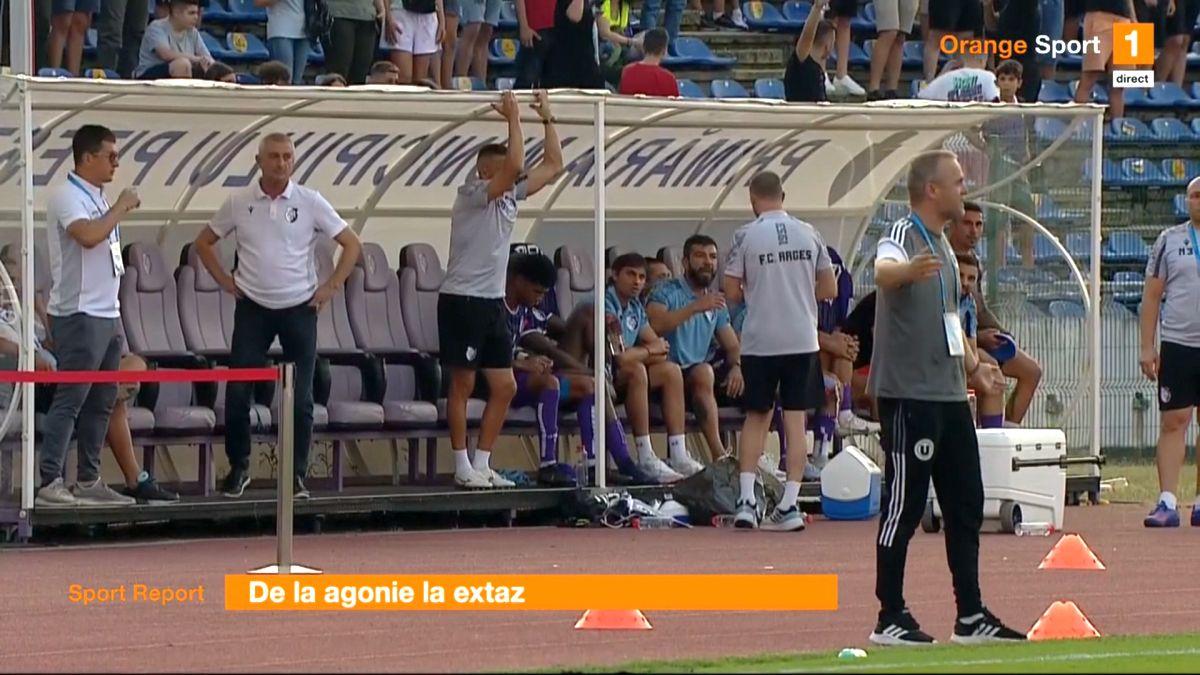 FOTO Conflict Andrei Prepeliță - Erik Lincar în FC Argeș - U Cluj 29.07.2022