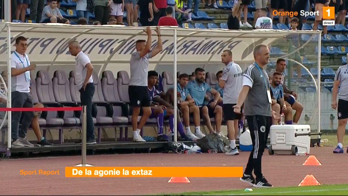 FOTO Conflict Andrei Prepeliță - Erik Lincar în FC Argeș - U Cluj 29.07.2022