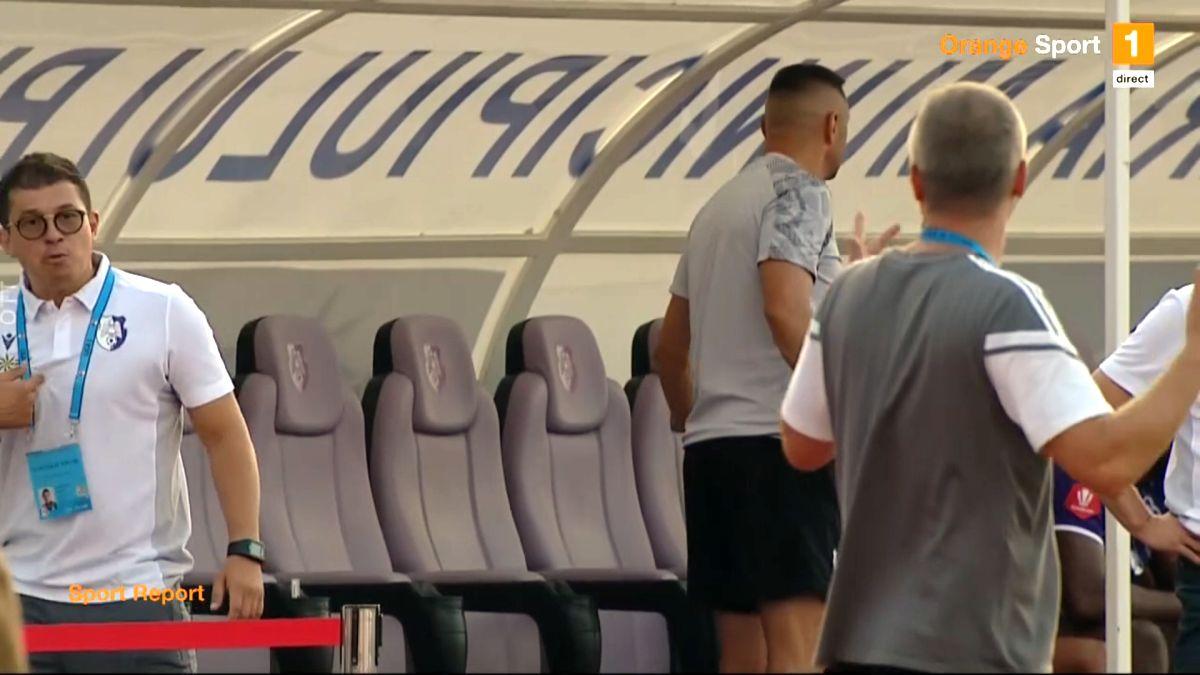 FOTO Conflict Andrei Prepeliță - Erik Lincar în FC Argeș - U Cluj 29.07.2022