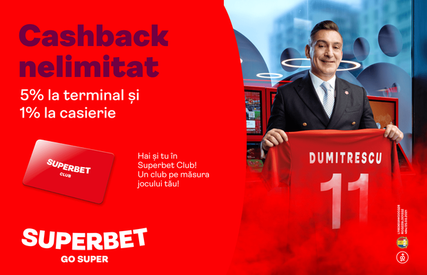 Cashback pe măsura jocului tău în Superbet Club