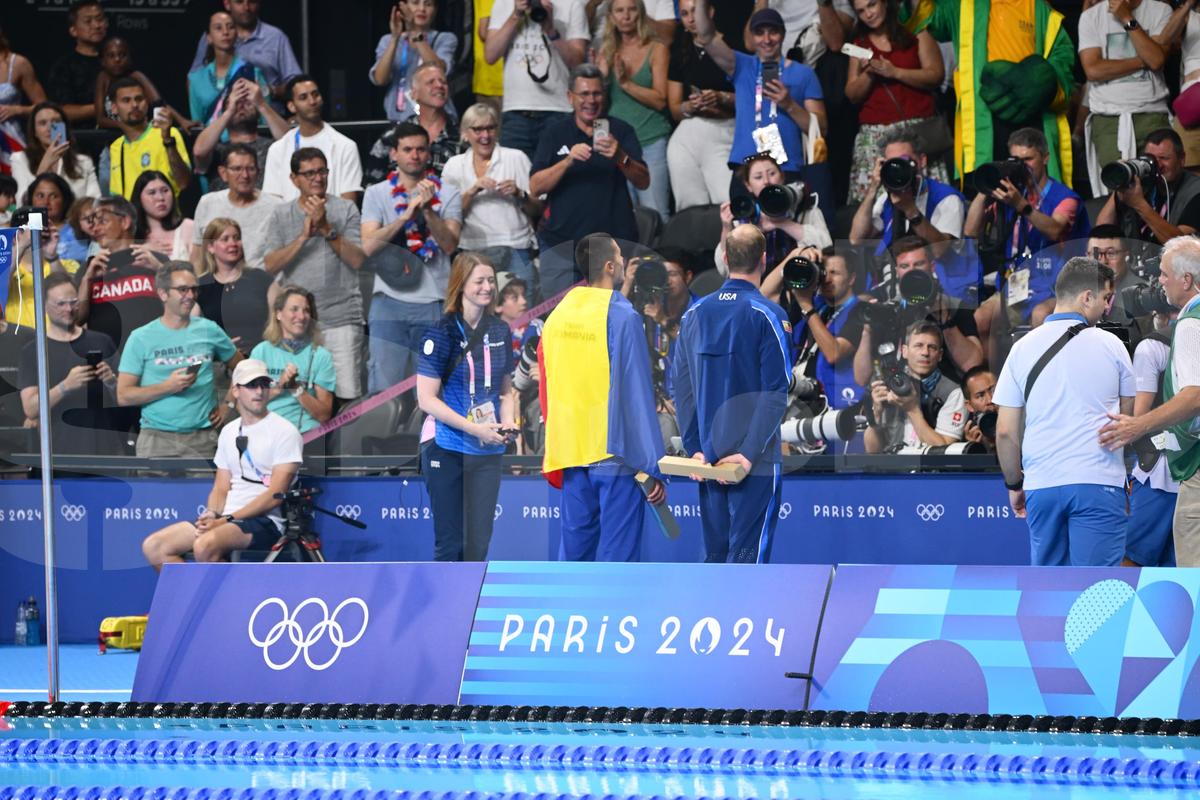 David Popovici, AUR olimpic la 200 de metri liber - Jocurile Olimpice 2024 - foto: Raed Krishan / GSP