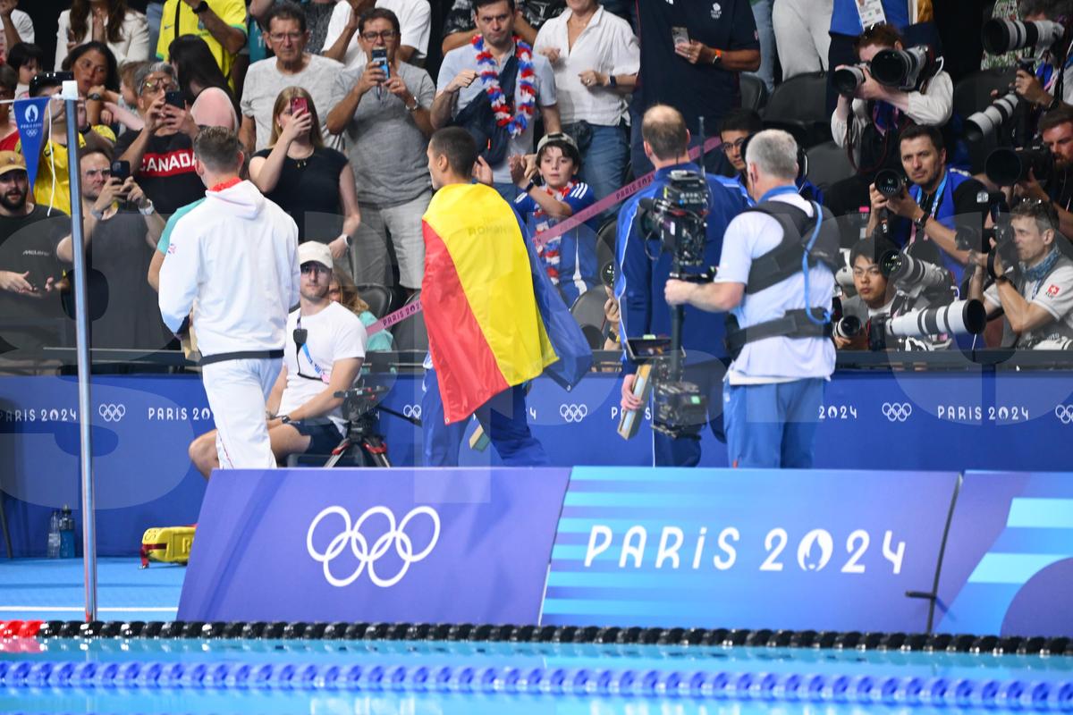 David Popovici, AUR olimpic la 200 de metri liber - Jocurile Olimpice 2024 - foto: Raed Krishan / GSP