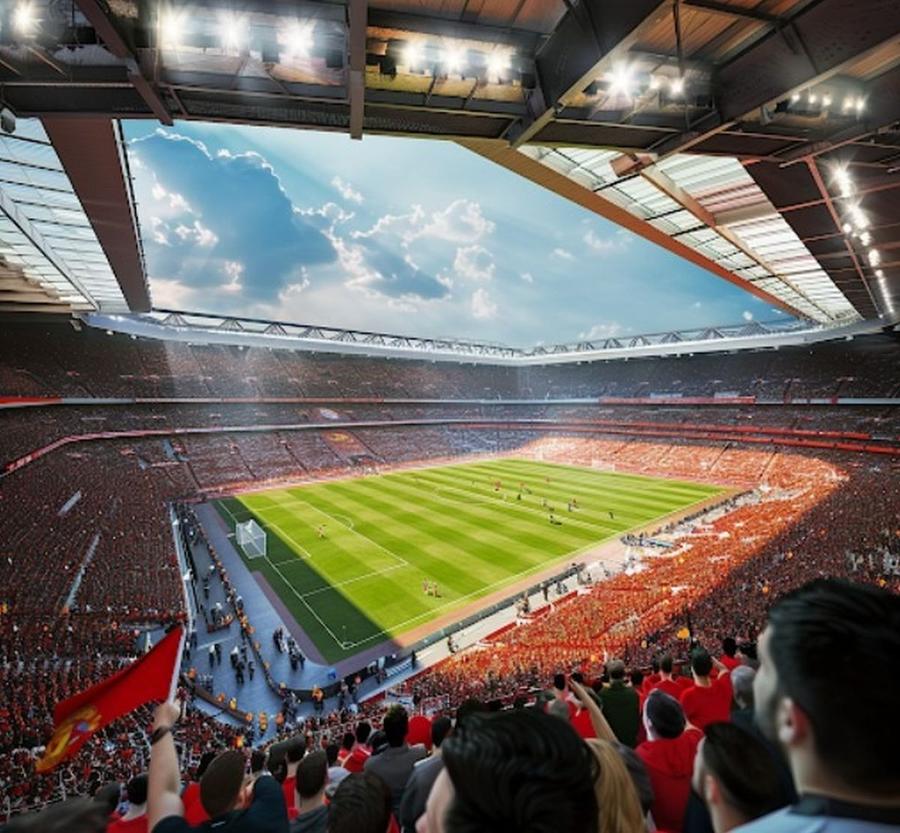 Așa va arăta, din interior, noul stadion al lui Manchester United / Foto: The Sun Manchester United își construiește stadion de 100.000 de locuri. Prețul este halucinant!