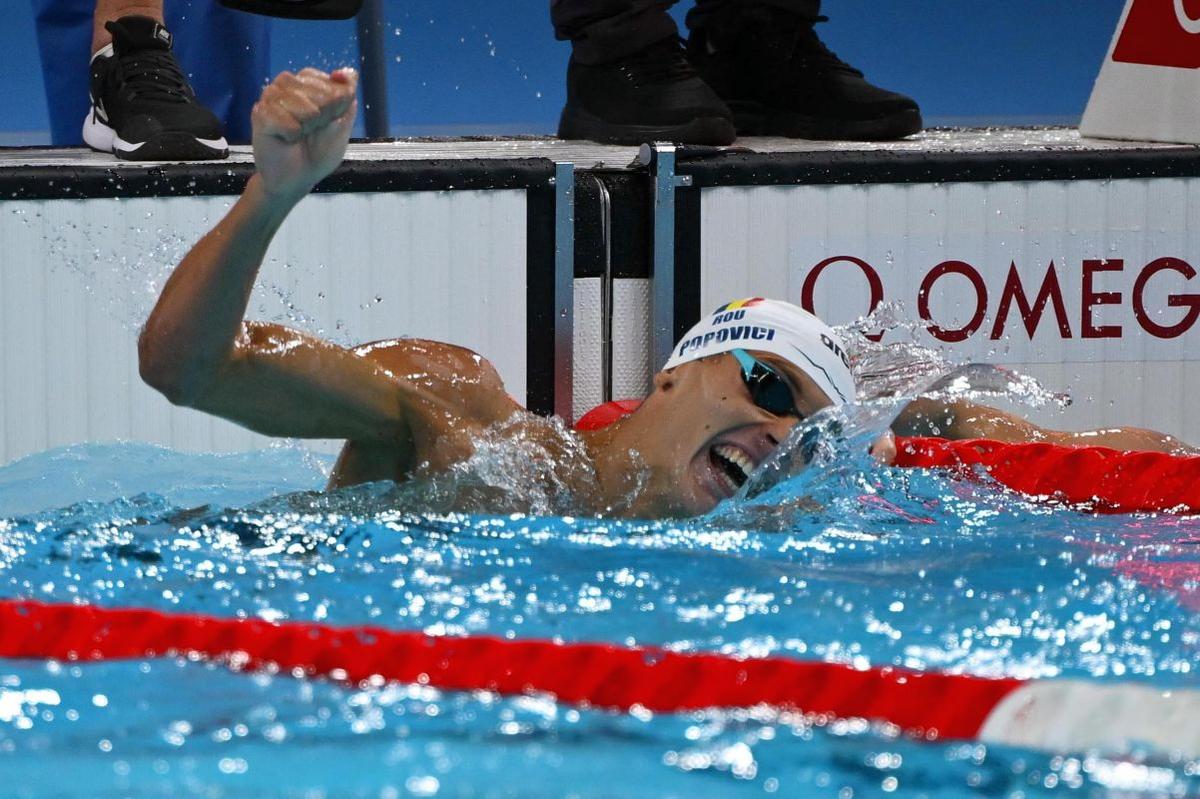 David Popovici, AUR olimpic la 200 de metri liber - Jocurile Olimpice 2024 - foto: Raed Krishan / GSP