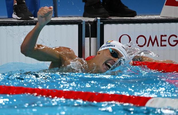 ISTORIE! David Popovici, medalie de AUR pentru România la 200 de metri liber! Avem primul campion olimpic din istoria înotului masculin românesc!