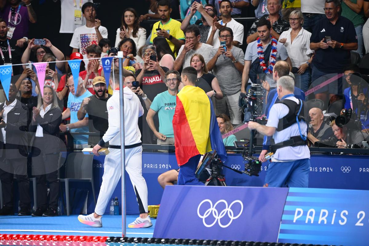 David Popovici, AUR olimpic la 200 de metri liber - Jocurile Olimpice 2024 - foto: Raed Krishan / GSP