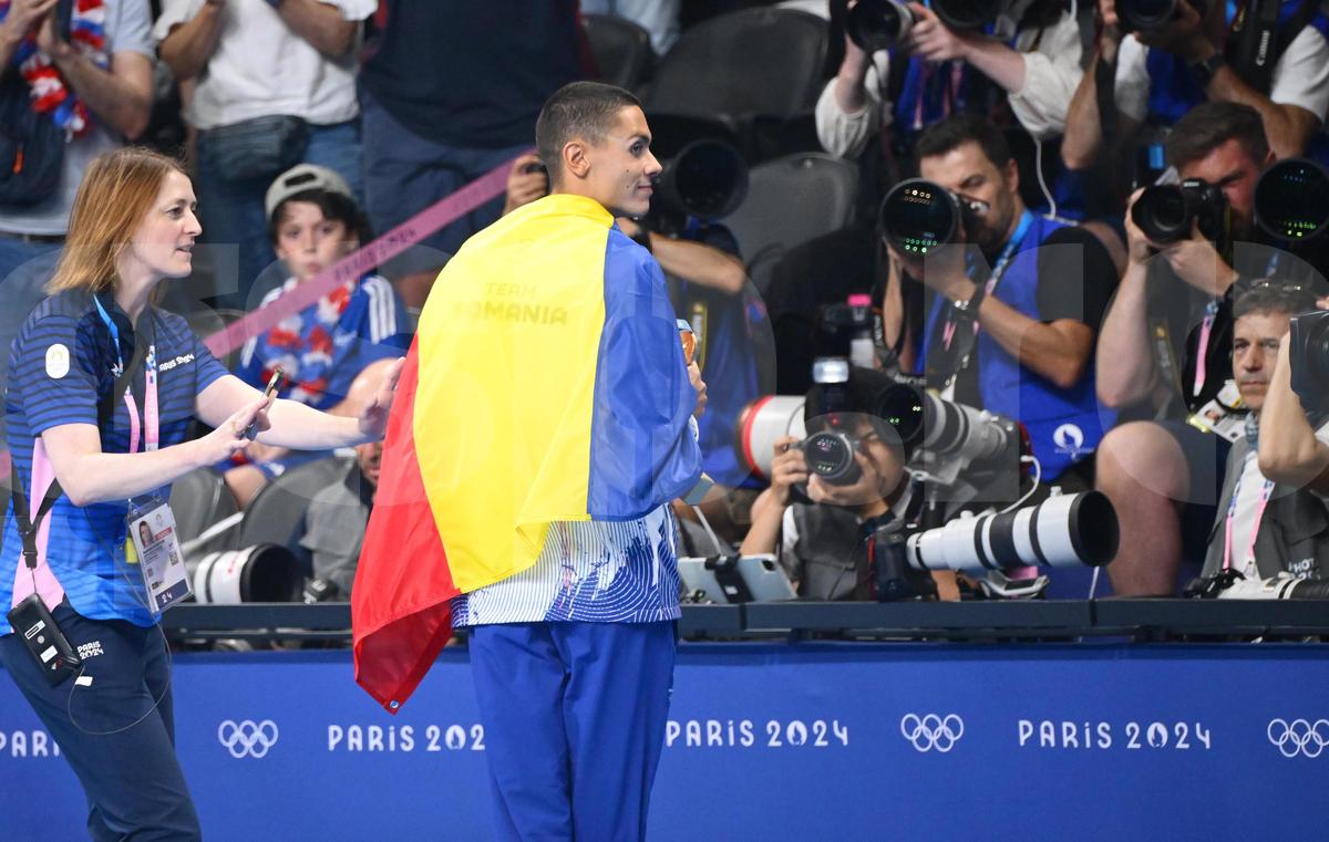 David Popovici, AUR olimpic la 200 de metri liber - Jocurile Olimpice 2024 - foto: Raed Krishan / GSP