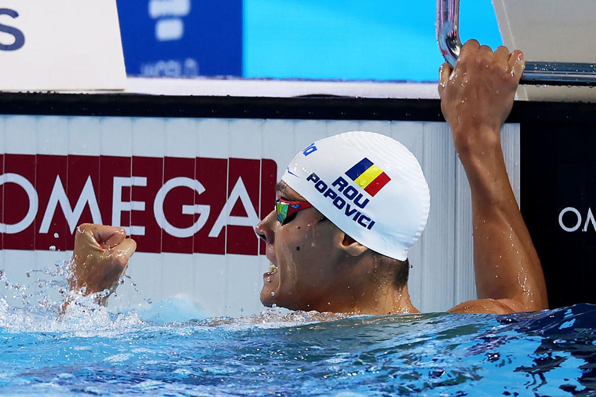 David Popovici, campion mondial la 200 de metri liber în Singapore