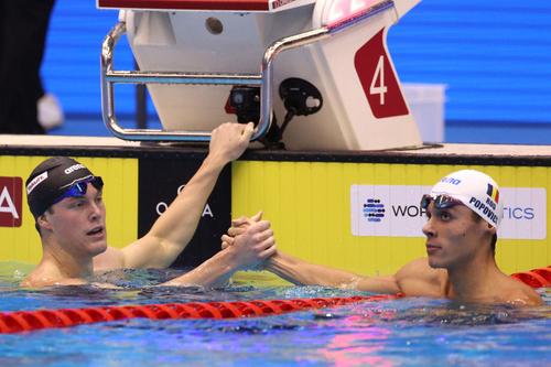 Luke Hobson și David Popovici în 2023 / FOTO: GettyImages