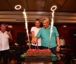 L-au făcut pe Copos să scoată banii! Imagini printre mese de la petrecerea lui Mircea Lucescu » Momentul care a declanșat o criză de râs