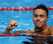 David Popovici, campion mondial la 200 de metri liber în Singapore! Imagini senzaționale la câteva secunde după triumf. Sursă: Getty Images