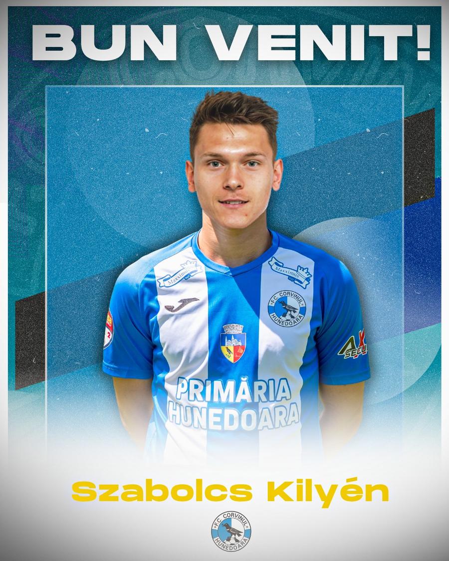 Szabolcs Kilyen a semnat cu Corvinul Hunedoara. FOTO: Facebook @FC Corvinul 1921 Hunedoara Corvinul l-a transferat pe fostul fundaș de la Dinamo: „Bun venit!”