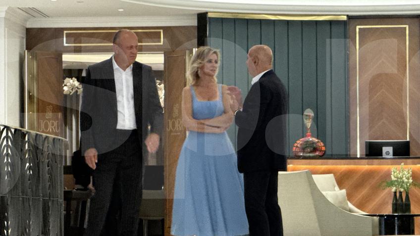 Dan Șucu, Diana Șucu și George Copos la ziua lui Mircea Lucescu. Foto: GSP.RO