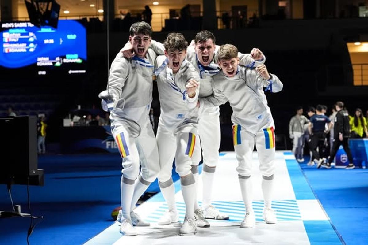 Echipa de sabie a României a câștigat medalia de bronz pe echipe la Campionatele Mondiale de la Tbilisi
