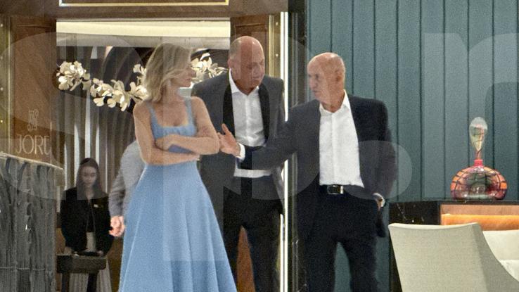 Dan Șucu, Diana Șucu și George Copos la ziua lui Mircea Lucescu. Foto: GSP.RO