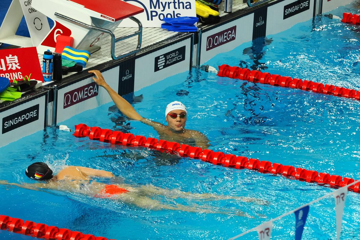 David Popovici, în finala la 200 m liber de la Campionatele Mondiale de natație