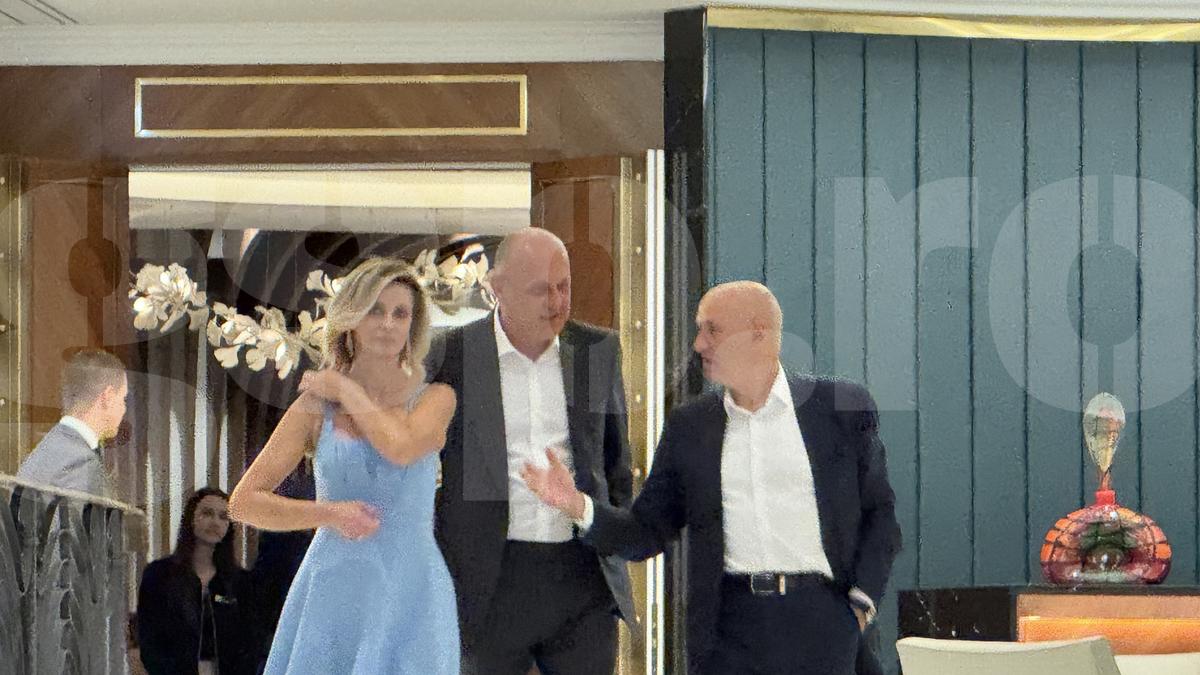 George Copos si Dan Sucu la ziua lui Mircea Lucescu