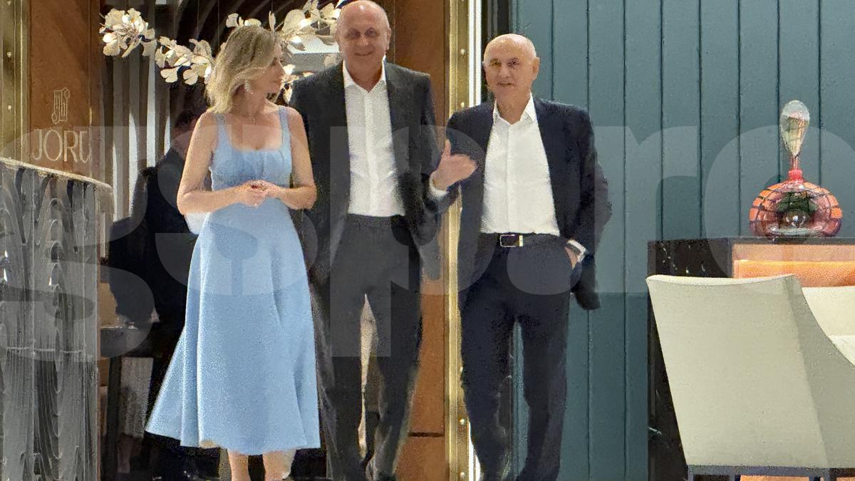 George Copos si Dan Sucu la ziua lui Mircea Lucescu