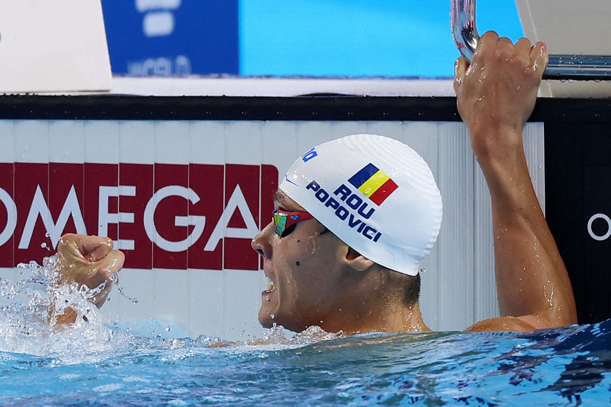 David Popovici, campion mondial la 200 de metri liber în Singapore