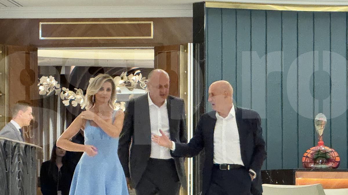 George Copos si Dan Sucu la ziua lui Mircea Lucescu