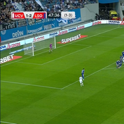 Golul marcat de Adrian Rus în Universitatea Craiova - Levski Sofia / Foto: Captură Prima Sport 1