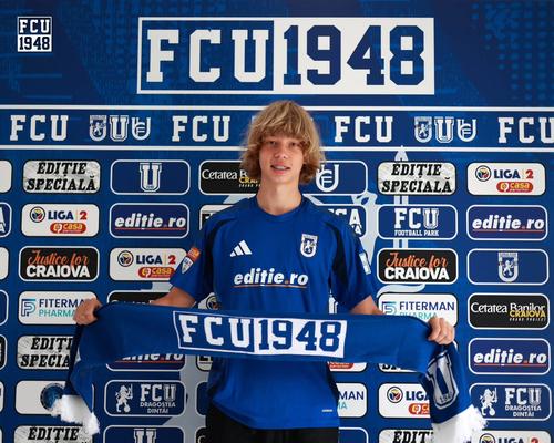 Alex Purcaru era prezentat în mai 2025 la FCU Craiova