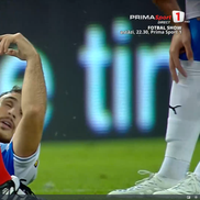 Anzor Mekvabishvili s-a accidentat în Universitatea Craiova - Levski Sofia // FOTO: captură Prima Sport