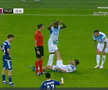Anzor Mekvabishvili s-a accidentat în Universitatea Craiova - Levski Sofia // FOTO: captură Prima Sport