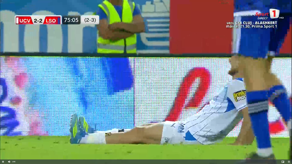 Anzor Mekvabishvili s-a accidentat în Universitatea Craiova - Levski Sofia