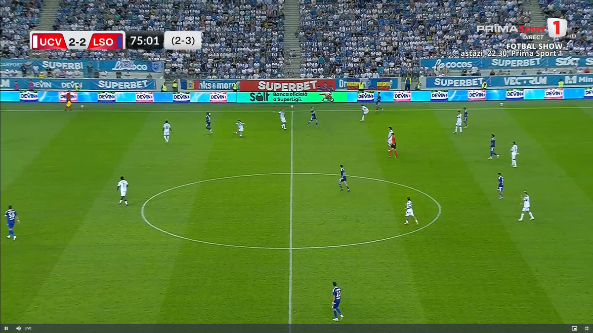 Anzor Mekvabishvili s-a accidentat în Universitatea Craiova - Levski Sofia