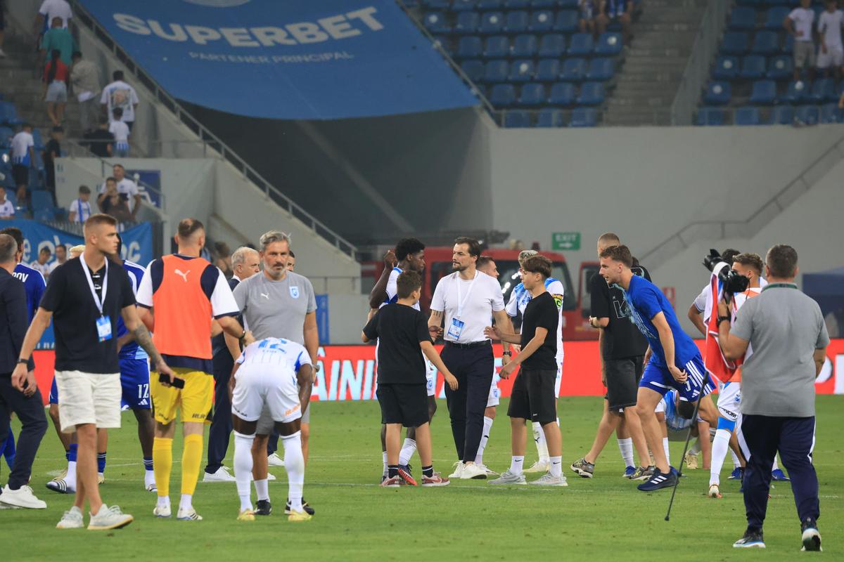 Jucătorii Craiovei, la finalul meciului cu Levski