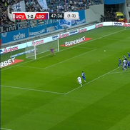 Golul marcat de Adrian Rus în Universitatea Craiova - Levski Sofia / Foto: Captură Prima Sport 1