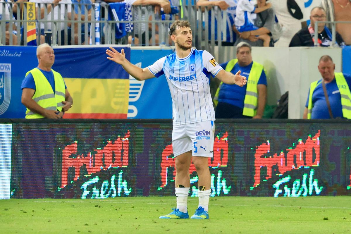 Anzor Mekvabishvili s-a accidentat în Universitatea Craiova - Levski Sofia