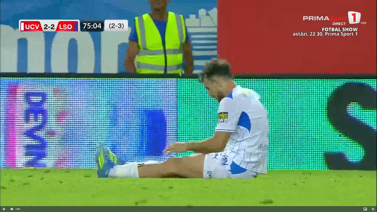 Anzor Mekvabishvili s-a accidentat în Universitatea Craiova - Levski Sofia