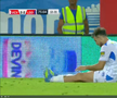 Anzor Mekvabishvili s-a accidentat în Universitatea Craiova - Levski Sofia // FOTO: captură Prima Sport